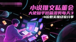 小说推文私董会大佬知乎短篇混剪每天3-4位数实操经验分享-沐风资源库