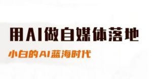 用AI做自媒体落地，适合新手快速入门与进阶，小白的AI蓝海时代-沐风资源库