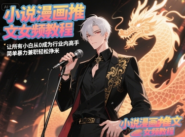 小说漫画推文女频教程，让所有小白从0成为行业内高手，简单暴力兼职轻松挣米-沐风资源库