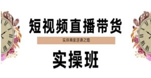 短视频直播带货实操班，实体商家逆袭之路-沐风资源库