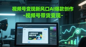 视频号变现新风口AI爆款创作-视频号带货变现-沐风资源库