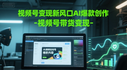 视频号变现新风口AI爆款创作-视频号带货变现-沐风资源库