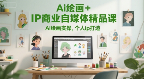 Ai绘画+IP商业自媒体精品课，Ai绘画实操，个人ip打造-沐风资源库