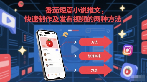 番茄短篇小说推文，快速制作及发布视频的两种方法-沐风资源库