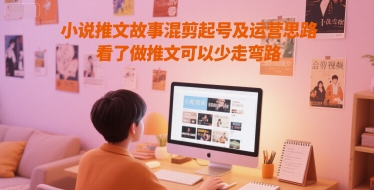 小说推文故事混剪起号及运营思路，看了做推文可以少走弯路-沐风资源库