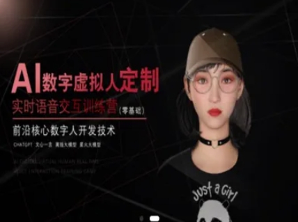 AI数字虚拟人定制，实时语音交互训练营（零基础），前沿核心数字人开发技术-沐风资源库