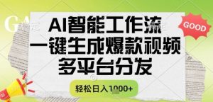 AI智能工作流，一键生成书单号爆款视频，多平台分发，每日收益多张【揭秘】-沐风资源库