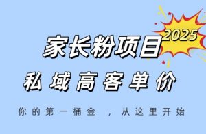 家长粉项目，一个可以长期变现暴利项目，私域高客单价，轻松完成你的人生第一桶金-沐风资源库
