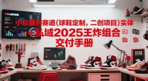 小众暴利赛道(球鞋定制，二创项目)实体+私域2025王炸组合  交付手册-沐风资源库
