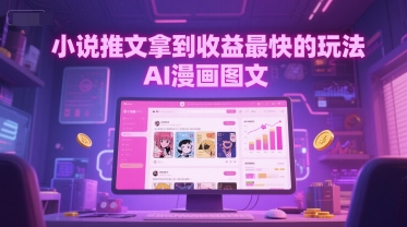 小说推文拿到收益最快的玩法，AI漫画图文-沐风资源库