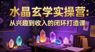 水晶玄学实操营：从兴趣到收入的闭环打造课-沐风资源库