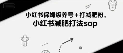小红书保姆级养号+打减肥粉,小红书减肥打法sop-沐风资源库