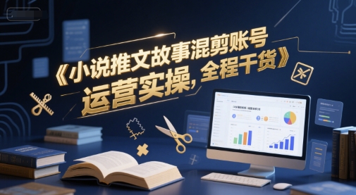 小说推文故事混剪账号运营实操，全程干货-沐风资源库