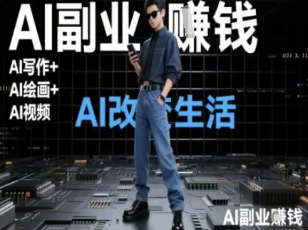 AI改变生活（Ai写作+AI绘画+Ai视频），AI副业挣钱-沐风资源库