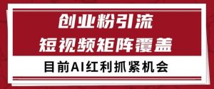 小红书某音创业赛道引流获客 自热矩阵日引200+【揭秘】-沐风资源库