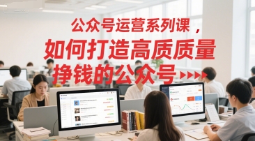公众号运营系列课,如何打造高质量挣钱的公众号-沐风资源库