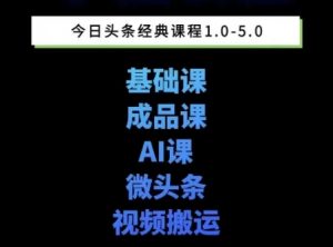 头条图文课1-5期教你头条图文写作、微头条、视频搬运变现，适合新手快速起号玩法-沐风资源库