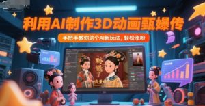 利用AI制作3D动画甄嬛传，流量爆了，手把手教你这个AI新玩法，轻松涨粉-沐风资源库