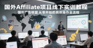 国外Affiliate项目线下实训教程，国外广告联盟从零开始的具体操作全流程-沐风资源库
