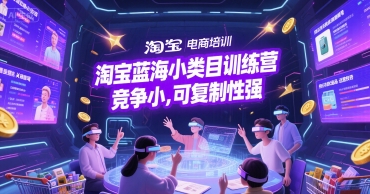 淘宝蓝海小类目训练营， 竞争小，可复制性强-沐风资源库