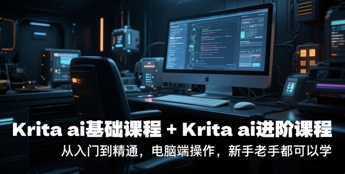 krita ai基础课程+Krita ai进阶课程，从入门到精通，电脑端操作，新手老手都可以学-沐风资源库