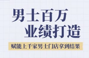 2025男士美业百万业绩打造，赋能上千家男士门店拿到结果-沐风资源库