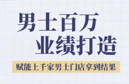 2025男士美业百万业绩打造，赋能上千家男士门店拿到结果-沐风资源库