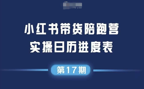 小红书第17期带货陪跑营，不囤货，无不直播，无不投流，通过选品+笔记内容+测品+笔记铺量+矩阵运营打爆款-沐风资源库