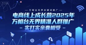 电商线上成长营2025年，万相台无界关键词推广-万相台无界精准人群推广-实打实亲囊相受-沐风资源库
