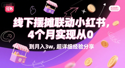 线下摆摊联动小红书，4 个月实现从 0 到月入3w，超详细经验分享-沐风资源库