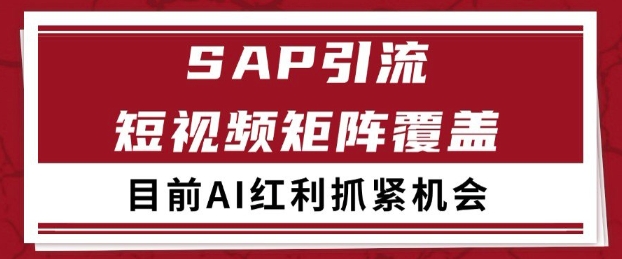 小红书某音sap赛道引流获客 自热矩阵日引200+【揭秘】-沐风资源库