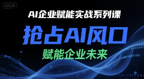 AI企业赋能实战系列课，抢占AI风口，赋能企业未来-沐风资源库