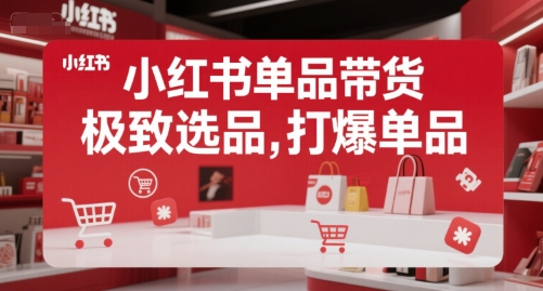 小红书单品带货，极致选品，打爆单品（更新）-沐风资源库