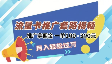 2025年外面卖1500的流量卡项目最新玩法，绿色无门槛对新手非常友好，日入3张+-沐风资源库