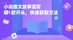 小说推文故事混剪爆款开头，快速获取方法-沐风资源库