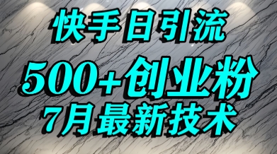 创业粉怎么打？快手精准引流创业粉，宝妈群体日进500+精准流量-沐风资源库