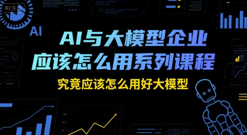 AI与大模型企业应该怎么用系列课程，究竟应该怎么用好大模型-沐风资源库