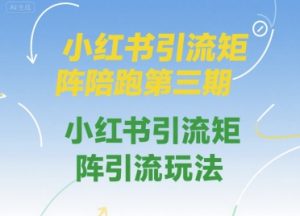 小红书引流矩阵陪跑第三期，小红书引流矩阵引流玩法-沐风资源库
