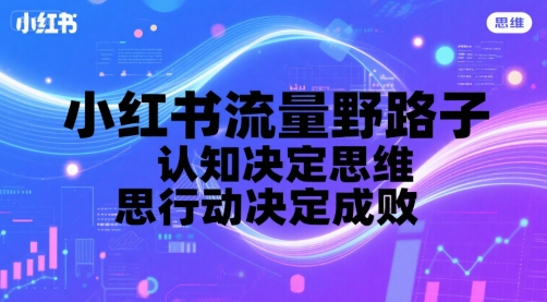 小红书流量野路子，认知决定思维，思维决定行动，行动决定成败-沐风资源库