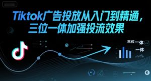 Tiktok广告投放从入门到精通，三位一体加强投流效果-沐风资源库