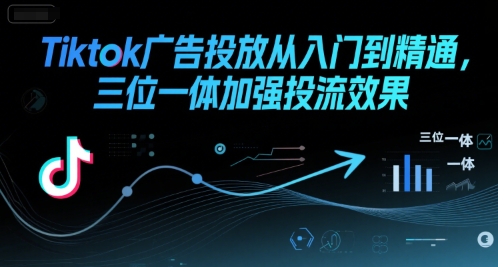 Tiktok广告投放从入门到精通，三位一体加强投流效果-沐风资源库