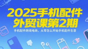 2025手机配件外贸课第2期，手机配件跨境电商，从零怎么开始手机配件生意-沐风资源库