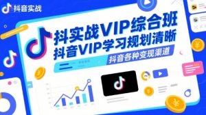 抖音实战VIP综合班，抖音VIP学习规划请晰抖音各种变现渠道-沐风资源库