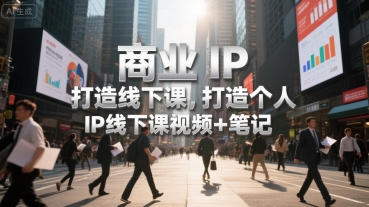 商业IP打造线下课，打造个人 IP线下课视频+笔记-沐风资源库