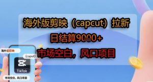 海外版剪映(capcut)拉新，日结算1k+，市场空白，风口项目-沐风资源库