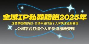 全域IP私教陪跑2025年，这套课程教你在​公域平台打造个人IP快速涨粉变现-沐风资源库