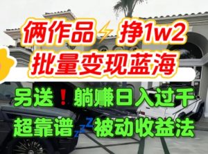 只靠2个作品点赞数量就挣1.2W，不导私域也能变现了【支持矩阵】汽水音乐门种草项目-沐风资源库