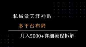 私域做天涯神贴 多平台布局 月入5k+详细流程拆解-沐风资源库