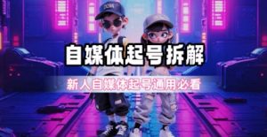 一天5张？自媒体起号完整拆解_新人自媒体起号必看【超详细攻略】-沐风资源库