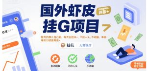 国外虾皮挂G项目：账号扔那儿自己刷，每天白捡米+，不拉人头、不动脑，单机日收益两张+【揭秘】-沐风资源库